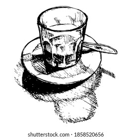 coffee sketch illustration vector clip art