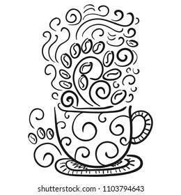 Coffee. Sketch. Vector illustration