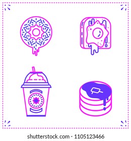 Coffee and snack to go icon