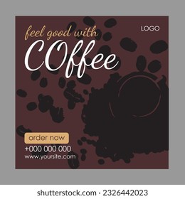 coffee social media post template