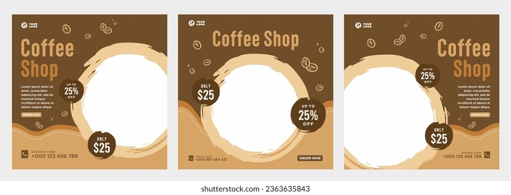 Coffee social media post template