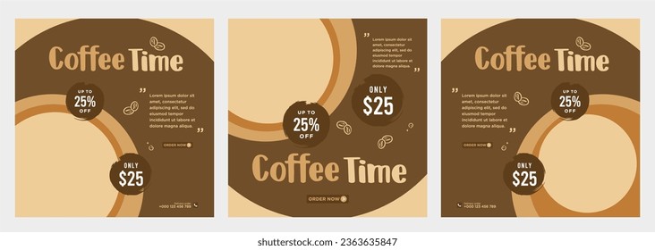 Coffee social media post template