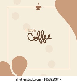 coffee social media template frame 