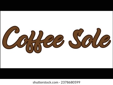 Coffee Sole Text Logo Vector