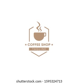 Coffee Sop Badge Logo Design Template