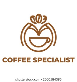 coffee specialist minimalist logo design