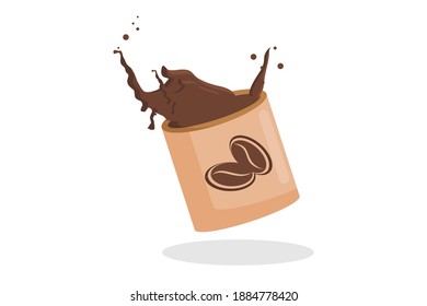 Coffee Spill From the Glass