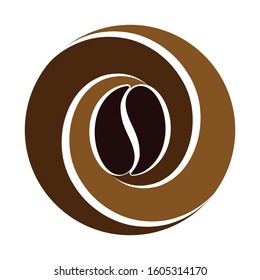 coffee spiral travel logo design