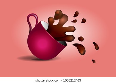 coffee splash from cup 