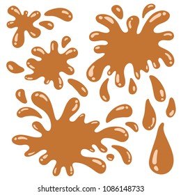 coffee splash and drop brown water 