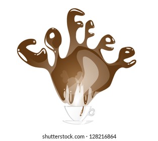 Coffee splash, EPS 10, isolated
