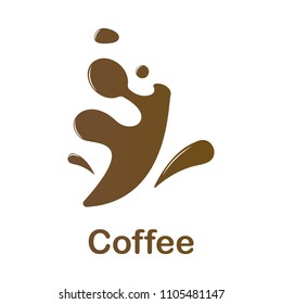 coffee splash illustration. Element of colored splash for mobile concept and web apps. Detailed coffee illustration can be used for web and mobile. Premium icon on white background
