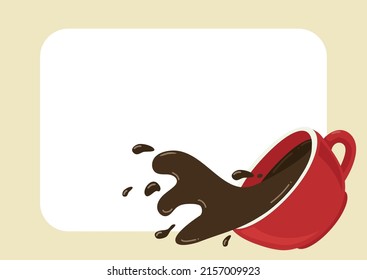Coffee splash from a red cup