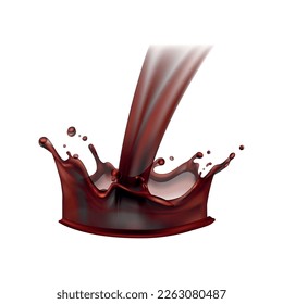 Coffee splashes realistic composition with liquid spray coffee bean images on transparent background vector illustration