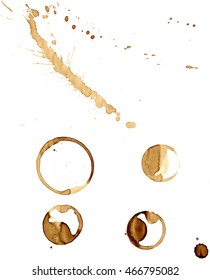 coffee splashing some stains marks on white background cup vector creative modern elements for design