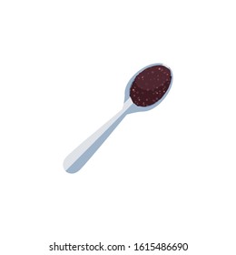 Coffee spoon design of time drink breakfast beverage shop morning store aroma and caffeine theme Vector illustration