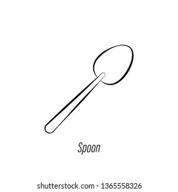 coffee spoon hand draw icon. Element of coffee illustration icon. Signs and symbols can be used for web, logo, mobile app, UI, UX