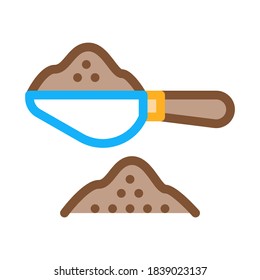 coffee spoon icon vector. coffee spoon sign. color symbol illustration