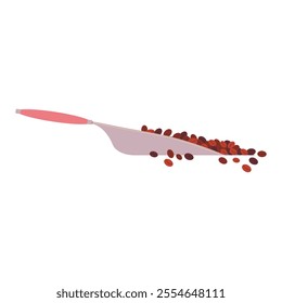 coffee spoon isolated on white background, coffee time modern minimalist decoration vector illustration