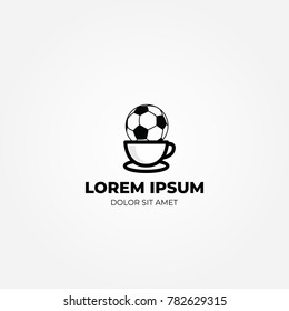 Coffee and Sport logo vector icon template