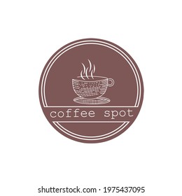 Coffee Spot Logo. Can Be Used For Cafe Logo Or Restaurant.