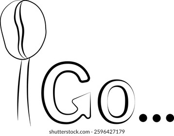 coffee sprout vector illustration logo