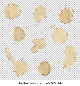 Coffee Stain Collection, Vector Illustration