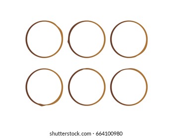 Coffee Stain, Isolated On White Background, Vector Illustration