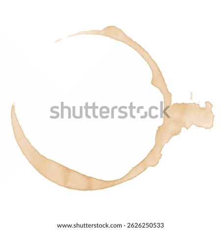 Coffee Stain on paper. Coffee or tea stains and traces - modern isolated clip art on white background. Splashes of cups, mugs and drops. Use this high quality set for your menu, bar, Cafe, EPS10