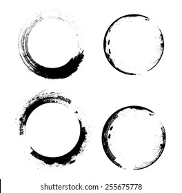 Coffee Stain Ring Vector .  Shape . Circle Stamps . Round Brush Stroke . Icon, Logo, Banner Design .