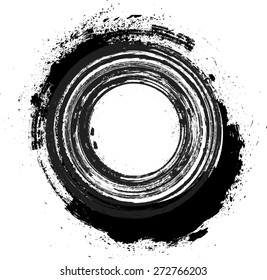 Coffee Stain Ring Vector . Vector Shape . Circle Stamps . Round Brush Stroke . Icon, Logo, Banner Design . 