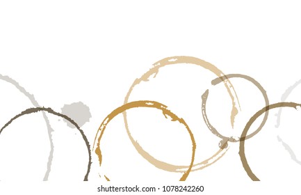 Coffee Stain Rings Background.