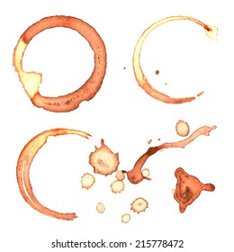 Coffee Stain Rings Vector
