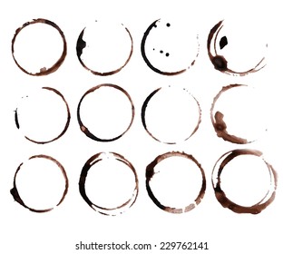 Coffee Stain Rings Vector