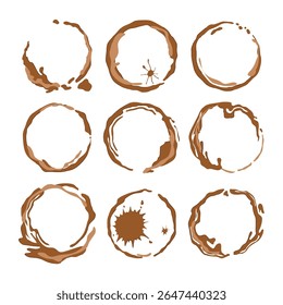 coffee stain set cartoon. cleaning fabric, carpet clothes, solution detergent coffee stain sign. isolated symbol vector illustration