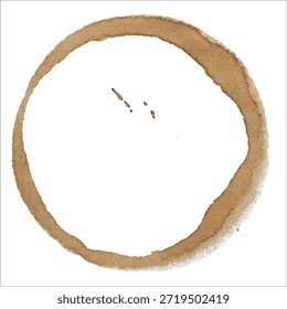 Tinción de café Textura de fondo transparente Elemento de diseño de tinción real	