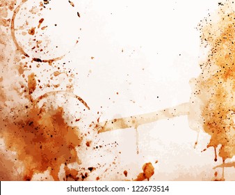 Coffee Stain Vector Paper Texture