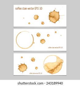 Coffee stain watercolor vector. 