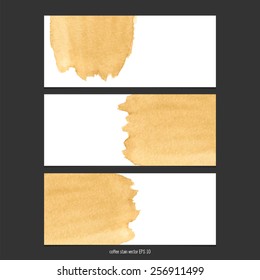Coffee stain watercolor vector.