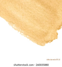 Coffee stain watercolor vector. 