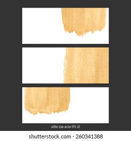 Coffee stain watercolor vector. 