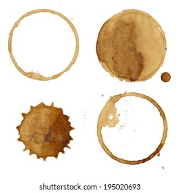 Coffee Stains Collection, Vector Illustration
