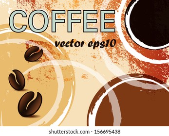 Coffee stains - retro background design
