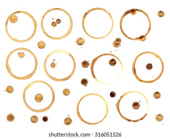 Coffee Stains Vector