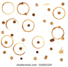 Coffee Stains Vector