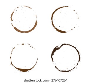 Coffee stains.Vector template.