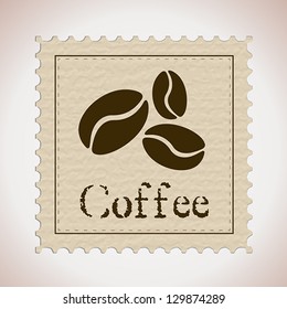 coffee stamp. coffee concept