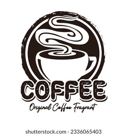 The Coffee Stamp Logo Design Retro Vintage
