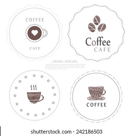 coffee stamp vector design vintage