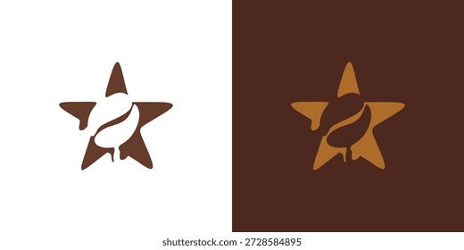 Das Coffee Star Logo Design ist einzigartig und modern